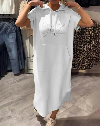 Saskia™ | Rahat Kapüşonlu Elbise