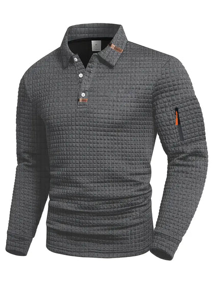 SolloTrend™ Erkek Uzun Kollu Polo – Sıcak, Şık & Rahat