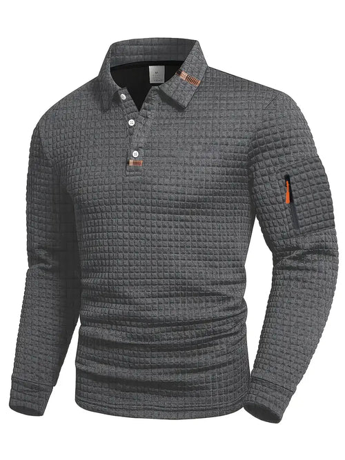 SolloTrend™ Erkek Uzun Kollu Polo – Sıcak, Şık & Rahat