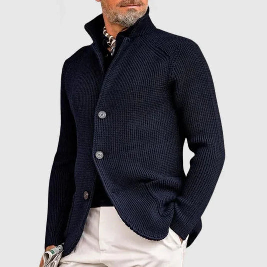 Marc™ | Erkek Dik Yakalı Triko Hırka 🧥
