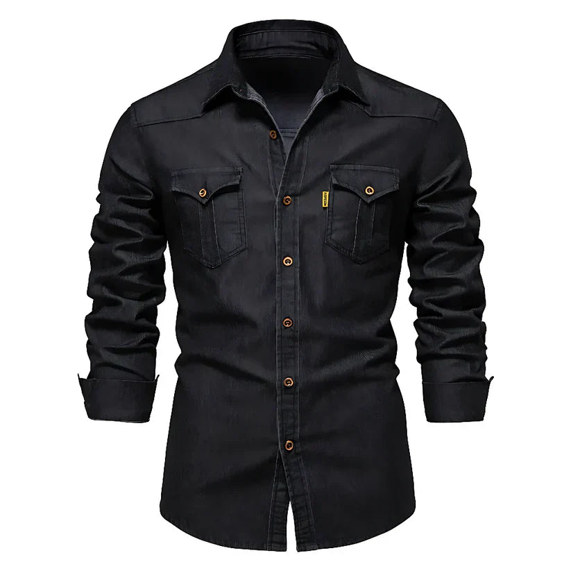 Kilian™ | Premium Pamuklu Denim Gömlek