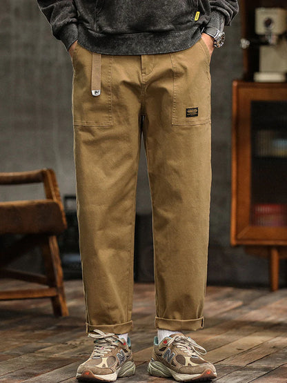 Erkek Vintage Görünümlü Günlük Utility Pantolon