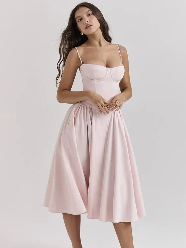 ✨ Kiki - Retro Midi Elbise ile Zamansız Şıklık!