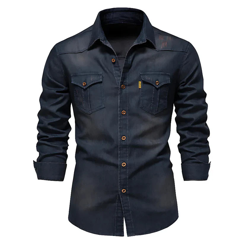 Kilian™ | Premium Pamuklu Denim Gömlek