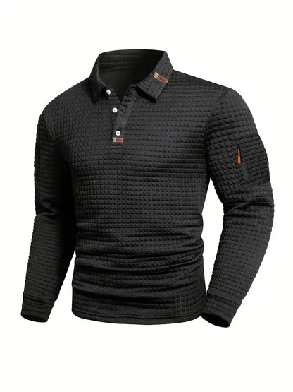 SolloTrend™ Erkek Uzun Kollu Polo – Sıcak, Şık & Rahat