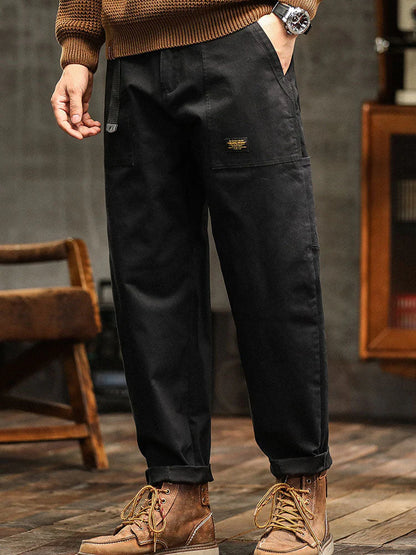 Erkek Vintage Görünümlü Günlük Utility Pantolon
