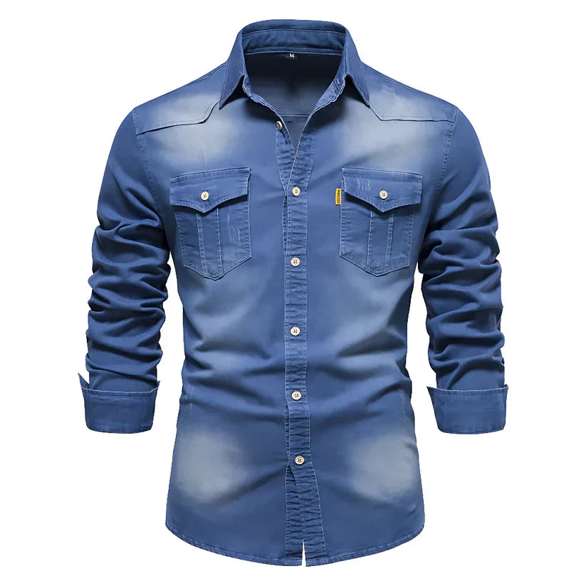 Kilian™ | Premium Pamuklu Denim Gömlek